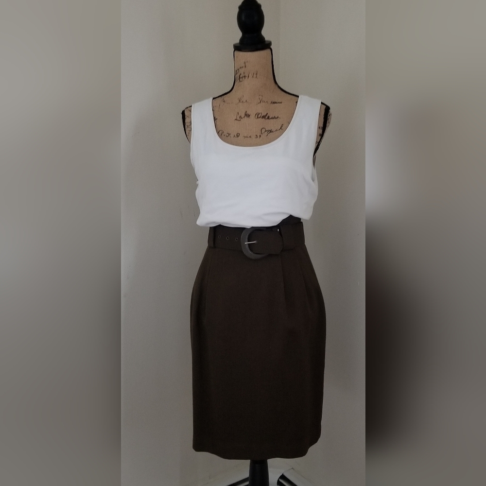 Vintage Michelle Stuart Fully Lined Wool Pencil Skirt
